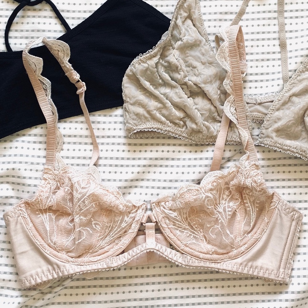 Free People Lace Bra in Cream